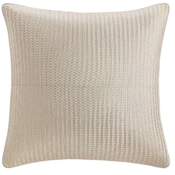 Hudson Park Collection Deco Step Jacquard European Sham in Candela New w/Tag
